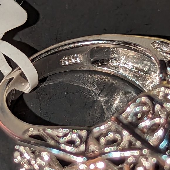 Stunning huge sterling and smoky quartz ring - Picture 3 of 4